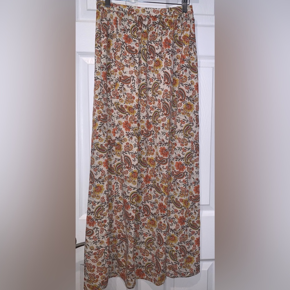 Patrons of Peace “Windward” Paisley Boho Skirt, Size Small.